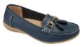 Ladies Gilly Shoe Navy 6
