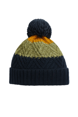 Mens Cable Hat with Sherpa Lining