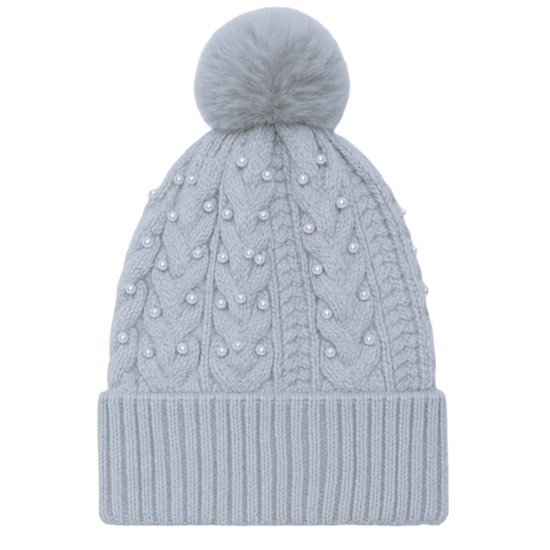 Ladies Pearl Bobble Hat