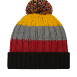 Mens Stripe Sherpa Bobble Hat