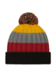 Mens Stripe Sherpa Bobble Hat