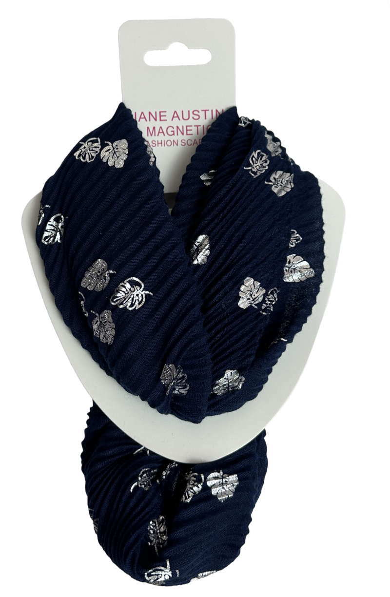 Magnetic Leaf Crinkle Scarf