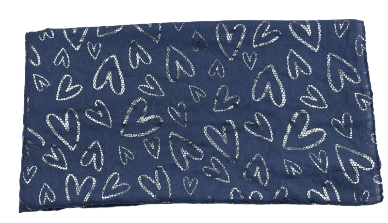 Silver Heart Scarf