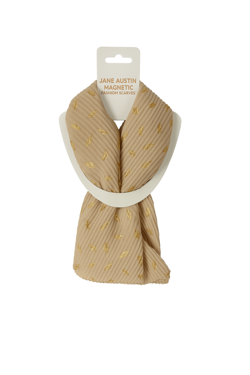 Magnetic Feather Crinkle Scarf