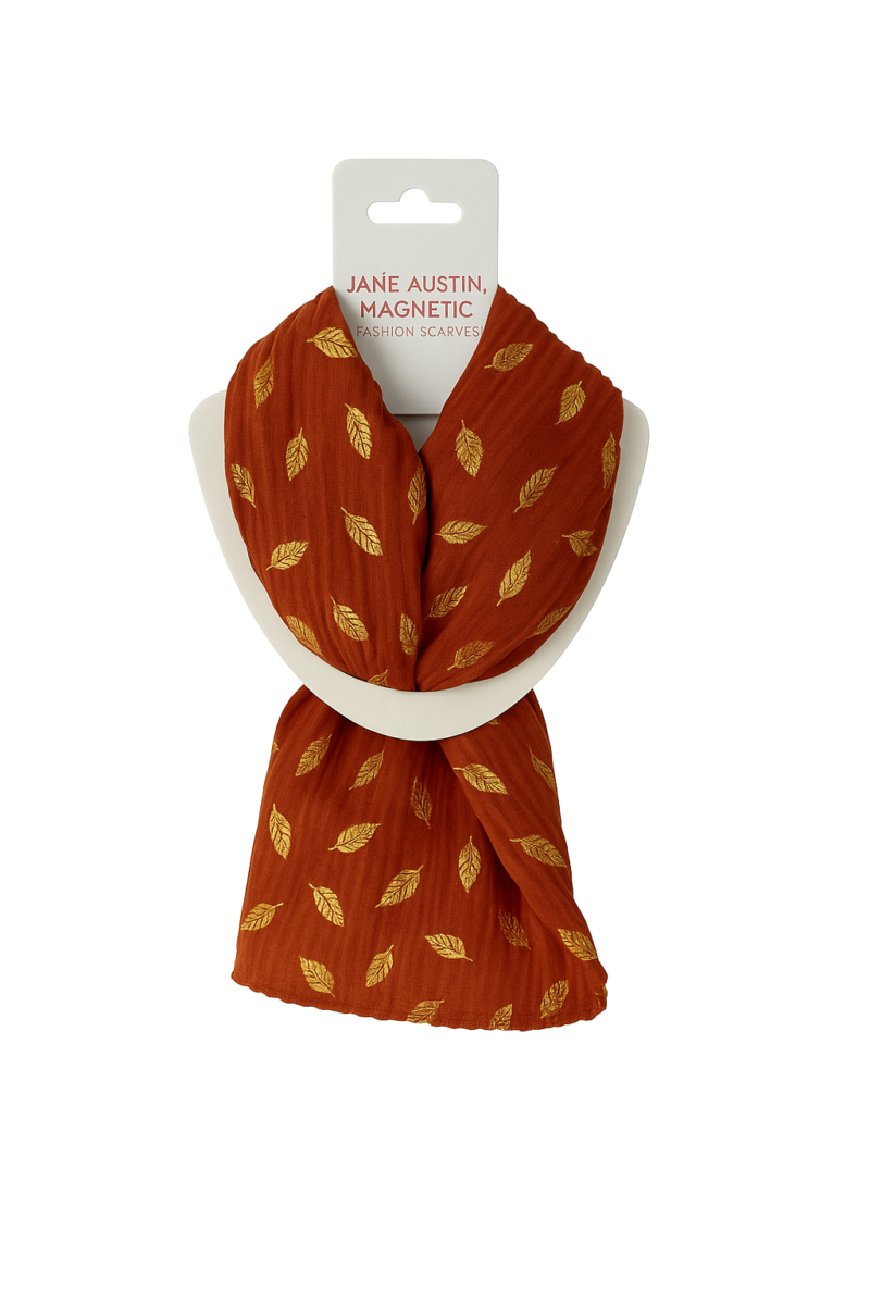 Magnetic Feather Crinkle Scarf