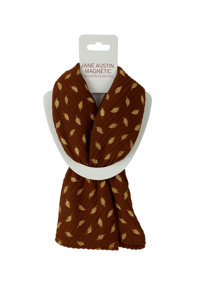 Magnetic Feather Crinkle Scarf