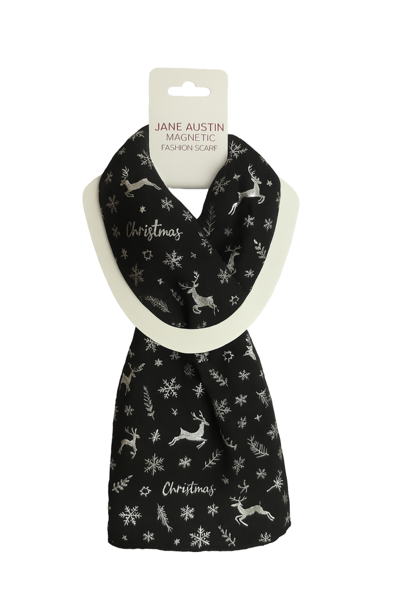 Magnetic Reindeer Christmas Scarf