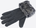 Ladies Fur Cuff Glove