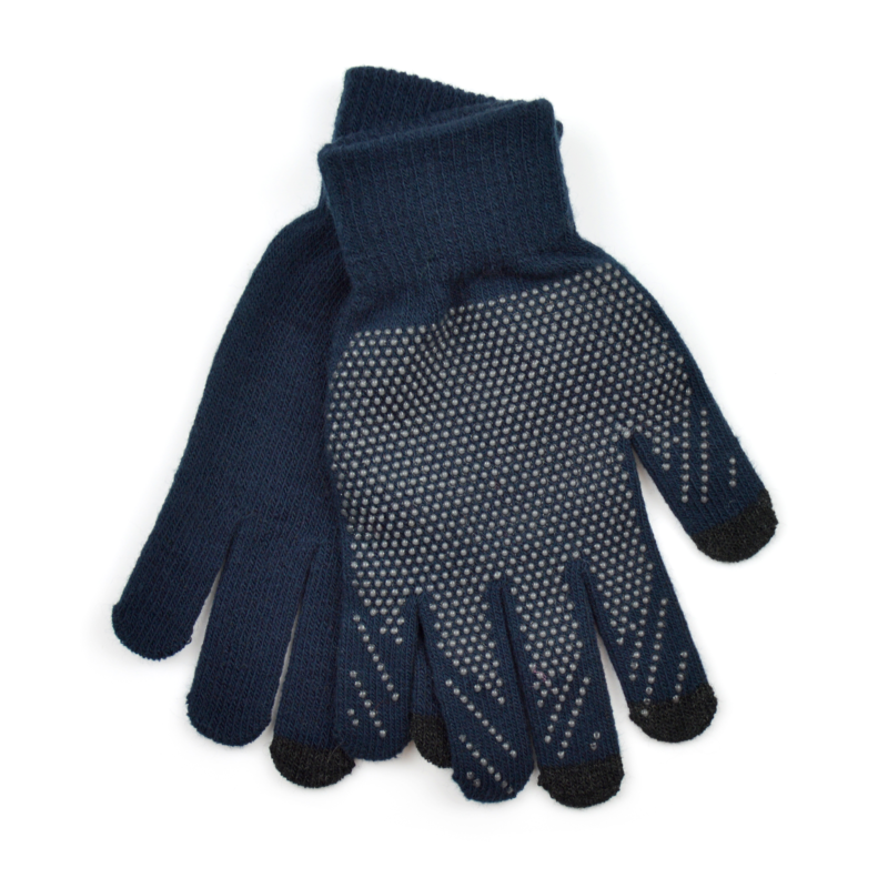 Mens Touch Screen Gripper Glove