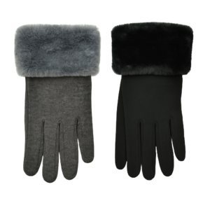 Ladies Faux Fur Cuff Gloves