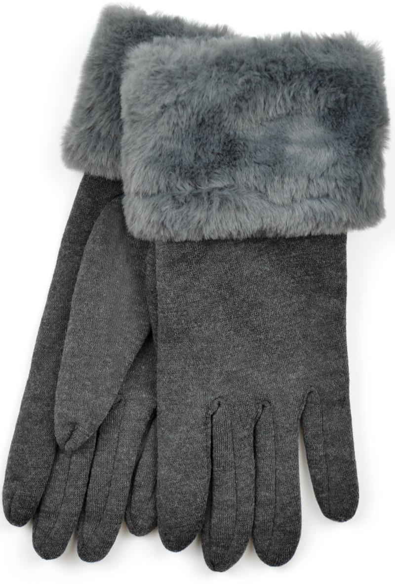 Ladies Faux Fur Cuff Gloves