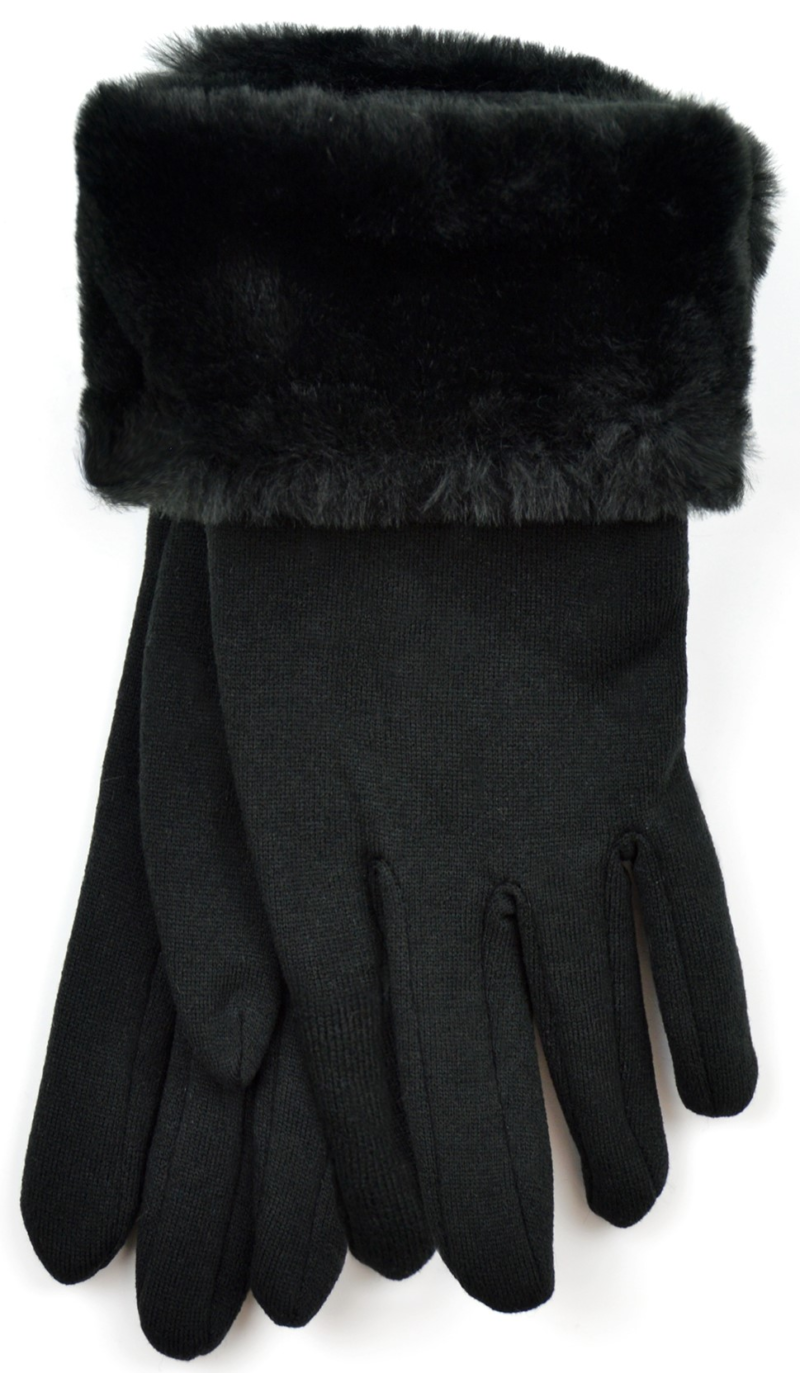 Ladies Faux Fur Cuff Gloves