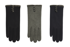 Ladies Button Touch Screen Gloves