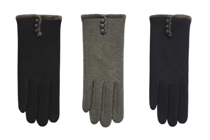 Ladies Button Touch Screen Gloves