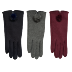 Ladies Pom Touch Screen Gloves