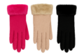 Ladies Fur Cuff Gloves