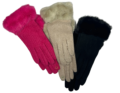 Ladies Fur Cuff Gloves