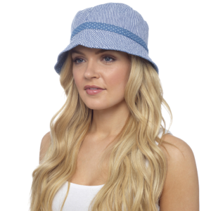 Ladies Marjorie Cotton Hat Blue S/M