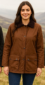Ladies Elizabeth Wax Jacket Tan 18