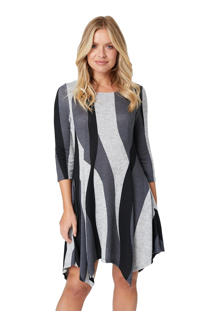 Ladies Maya Dress Grey 18