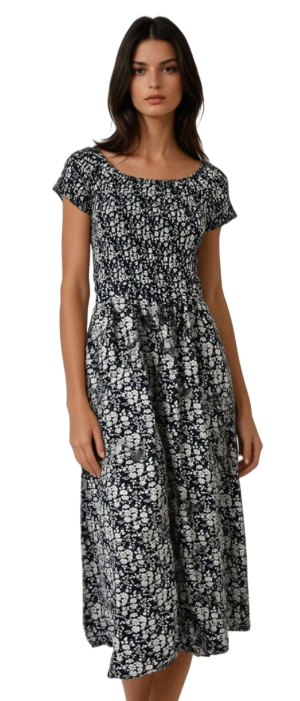 Ladies Maxine Dress Navy 18