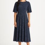 Ladies Delilah Dress Navy 18