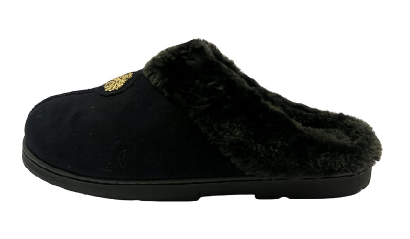 Ladies Snuggle Slipper Black 8