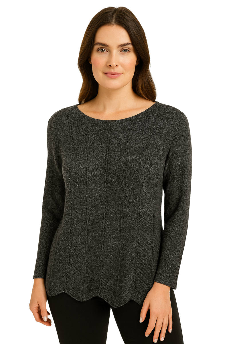 Ladies Steph Top Charcoal 18