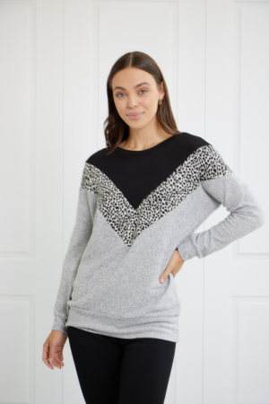 Ladies Harper Top Grey 18