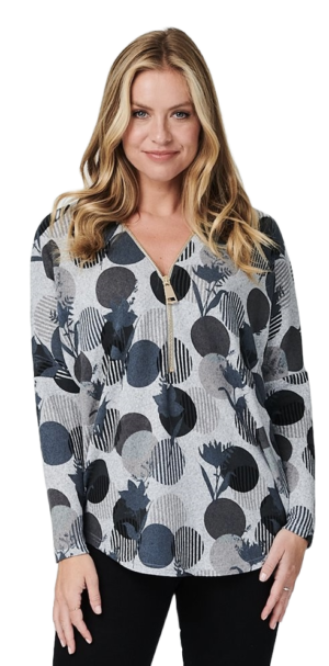 Ladies Ellie Top Grey 16