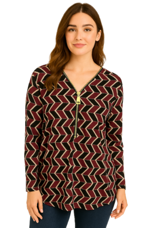 Ladies Alexis Top Burgundy 18