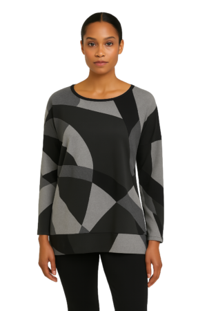 Ladies Madelyn Top Grey 18