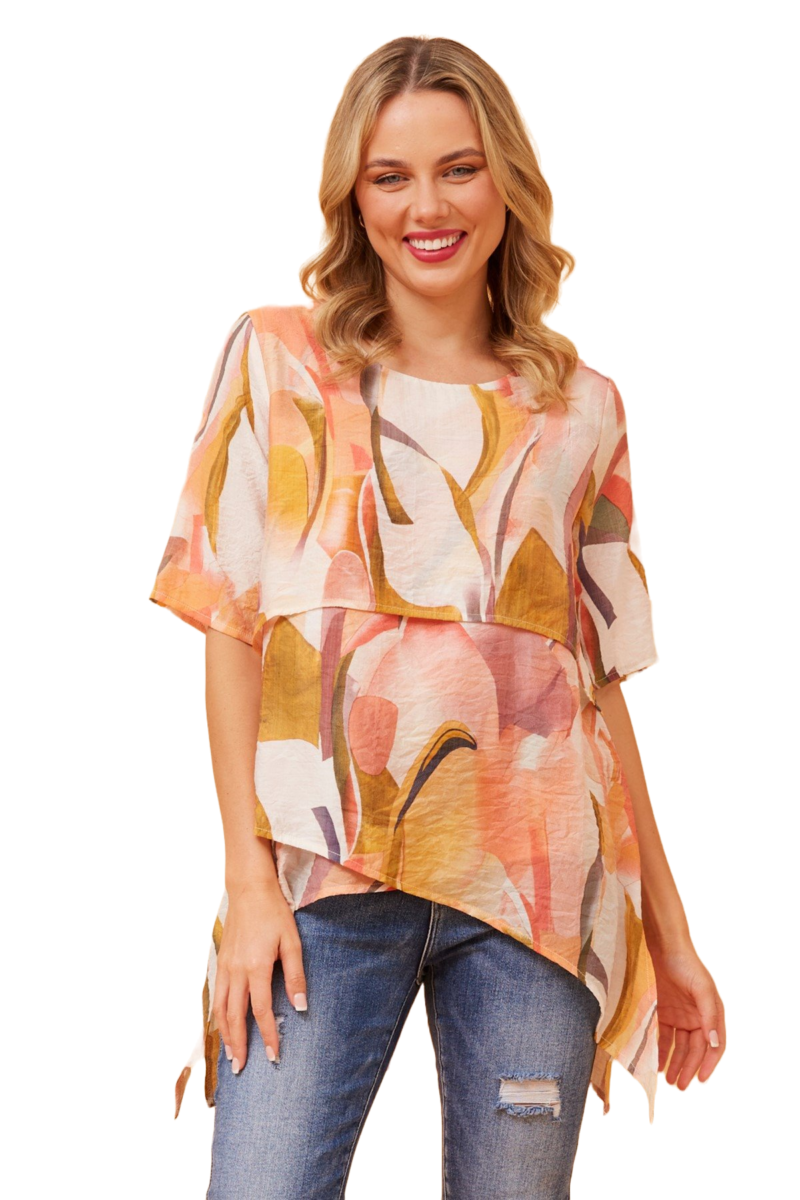 Ladies Cara Top Apricot 16
