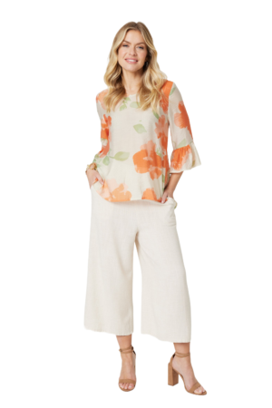 Ladies Claudia Top Apricot 12