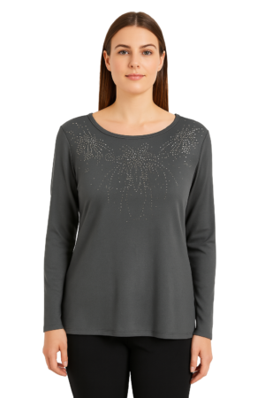 Ladies Clara Top Charcoal 18