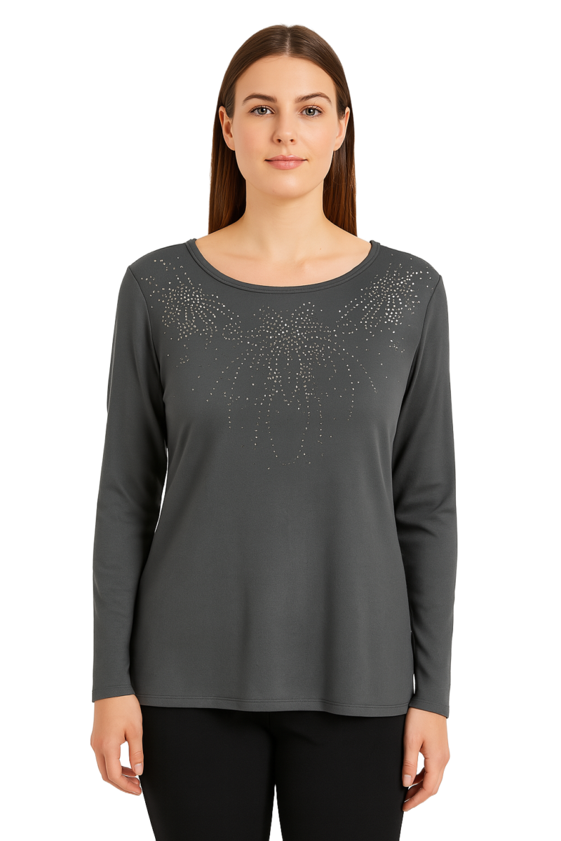 Ladies Clara Top Charcoal 18