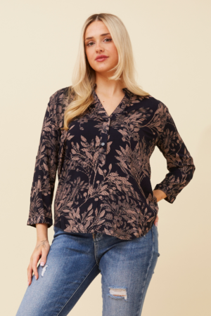 Ladies Mabel Top Navy 18
