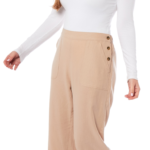 Lydia 3/4 Linen Trousers Stone 18