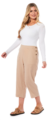 Lydia 3/4 Linen Trousers Stone 18
