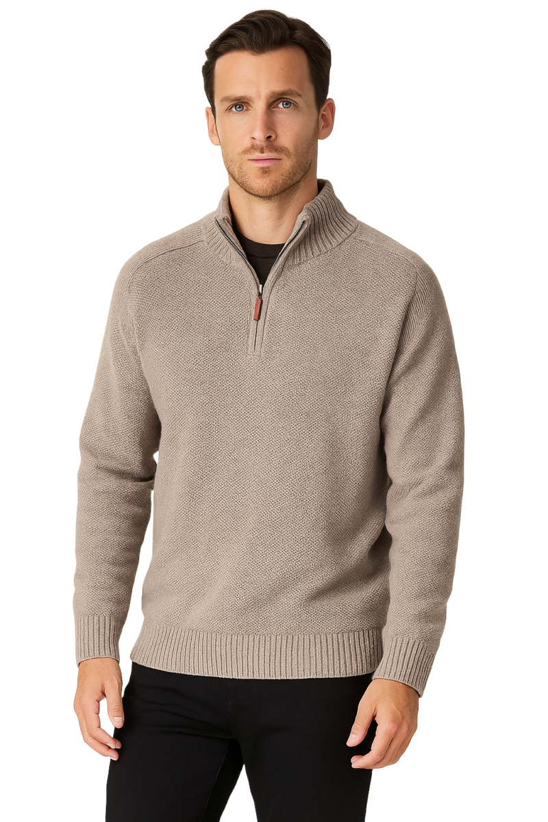 Ruben 1/4 Zip Jumper Oatmeal XX.Lge