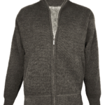 Henry Full Zip Faux Fur Jumper Grey X.Lge