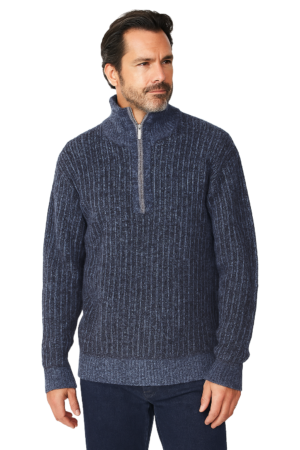 Theodore 1/4 Zip Jumper Denim XX.Lge