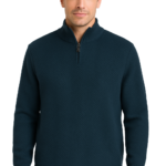 Jensen 1/4 Zip Chenille Jumper Petrol XX.Lge