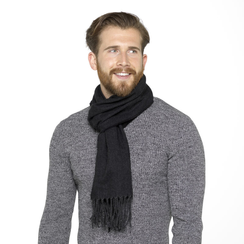 Mens Herringbone Scarf
