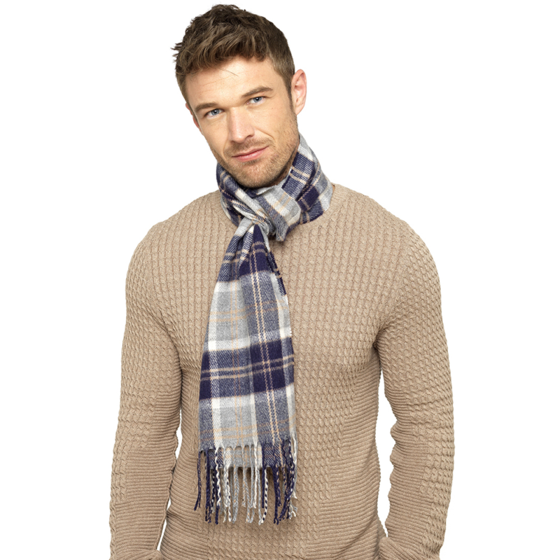 Mens Checked Scarf