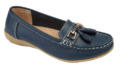 Ladies Gilly Shoe Navy 6