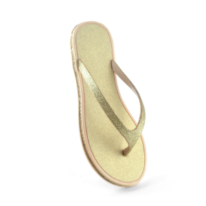 Ladies Pauline Flip Flops Gold 4