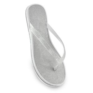 Ladies Pauline Flip Flops Silver 8