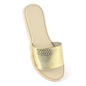 Ladies Rachael Flip Flops Gold 3