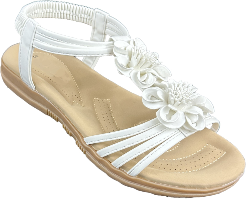 Ladies Alice Sandal White 8
